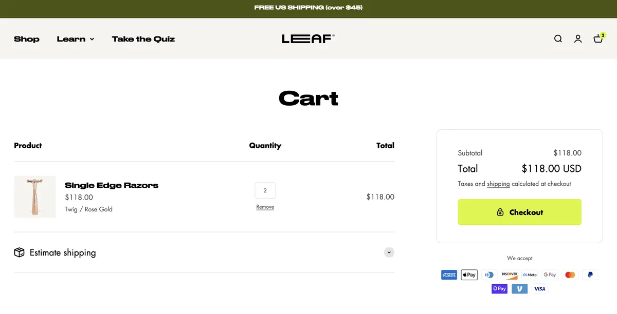 Example: Automatic Cart Updates