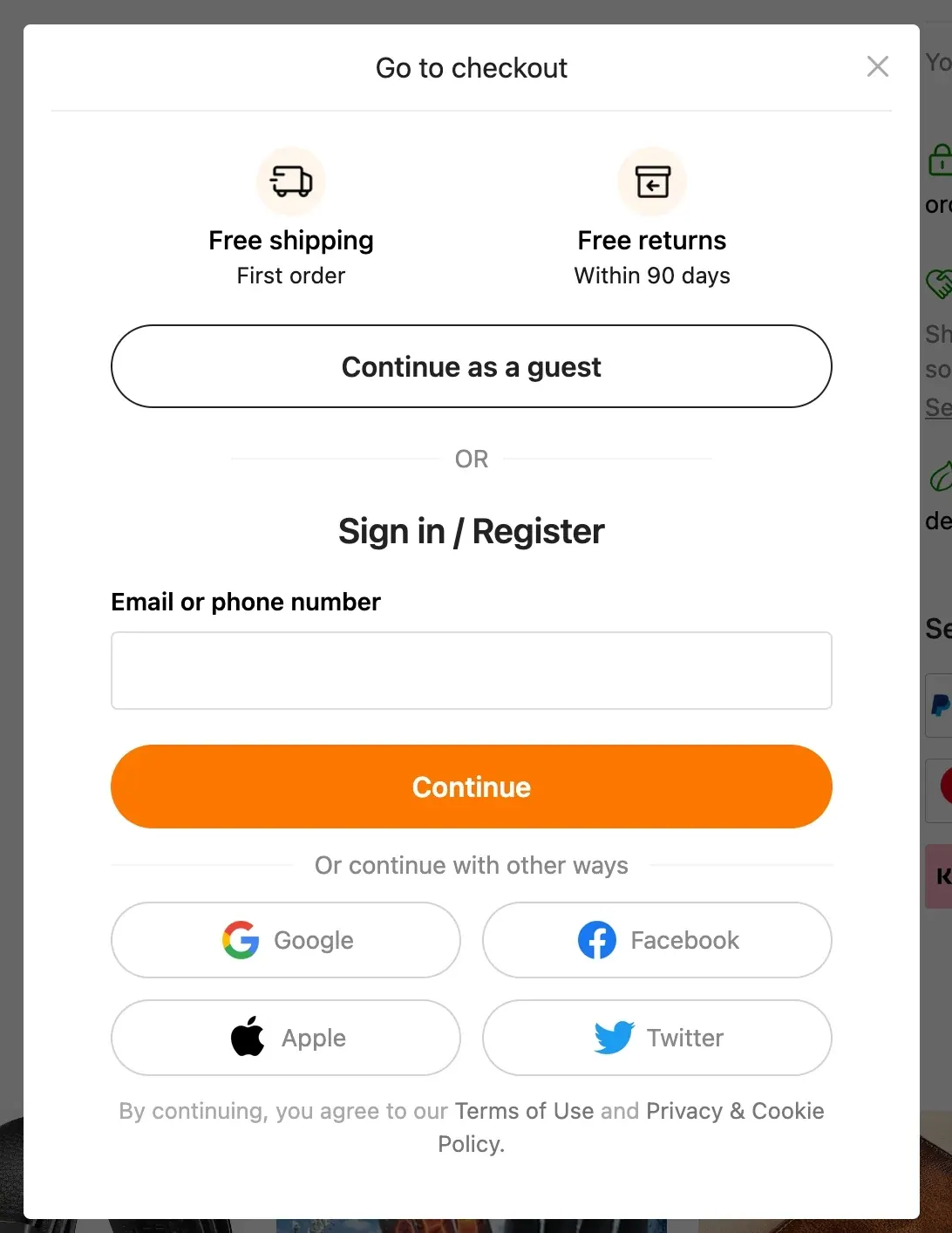 Example: Enable Guest Checkout