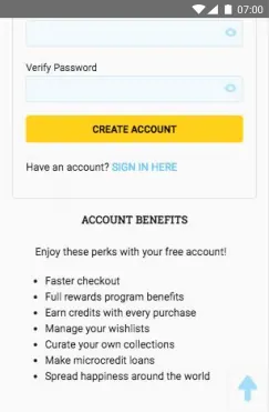 Example: Incentivize Account Creation